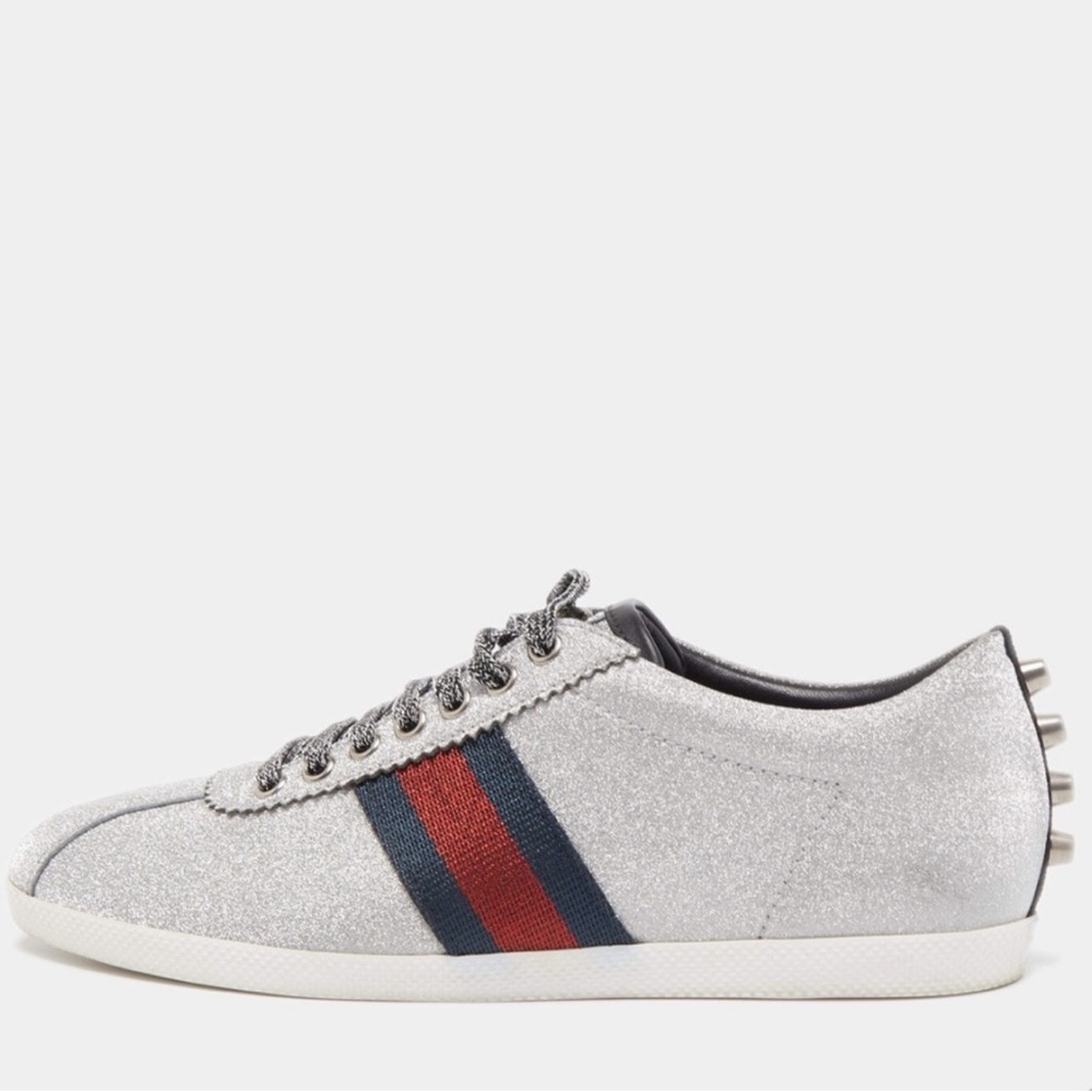 Gucci silver sneakers